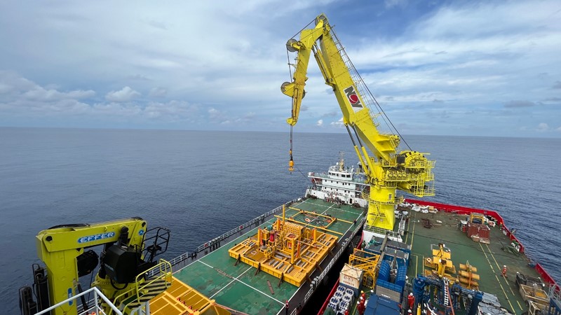 位于海南鶯歌海的樂(lè)東氣田中心平臺(tái)。受訪者供圖