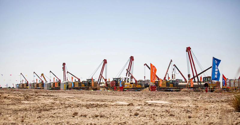 西氣東輸四線天然氣管道工程開工建設(shè)。受訪者供圖