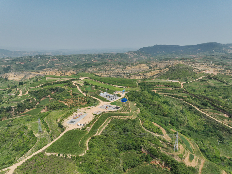 潘河區(qū)塊煤層氣立體開(kāi)發(fā)井場(chǎng)。受訪者供圖