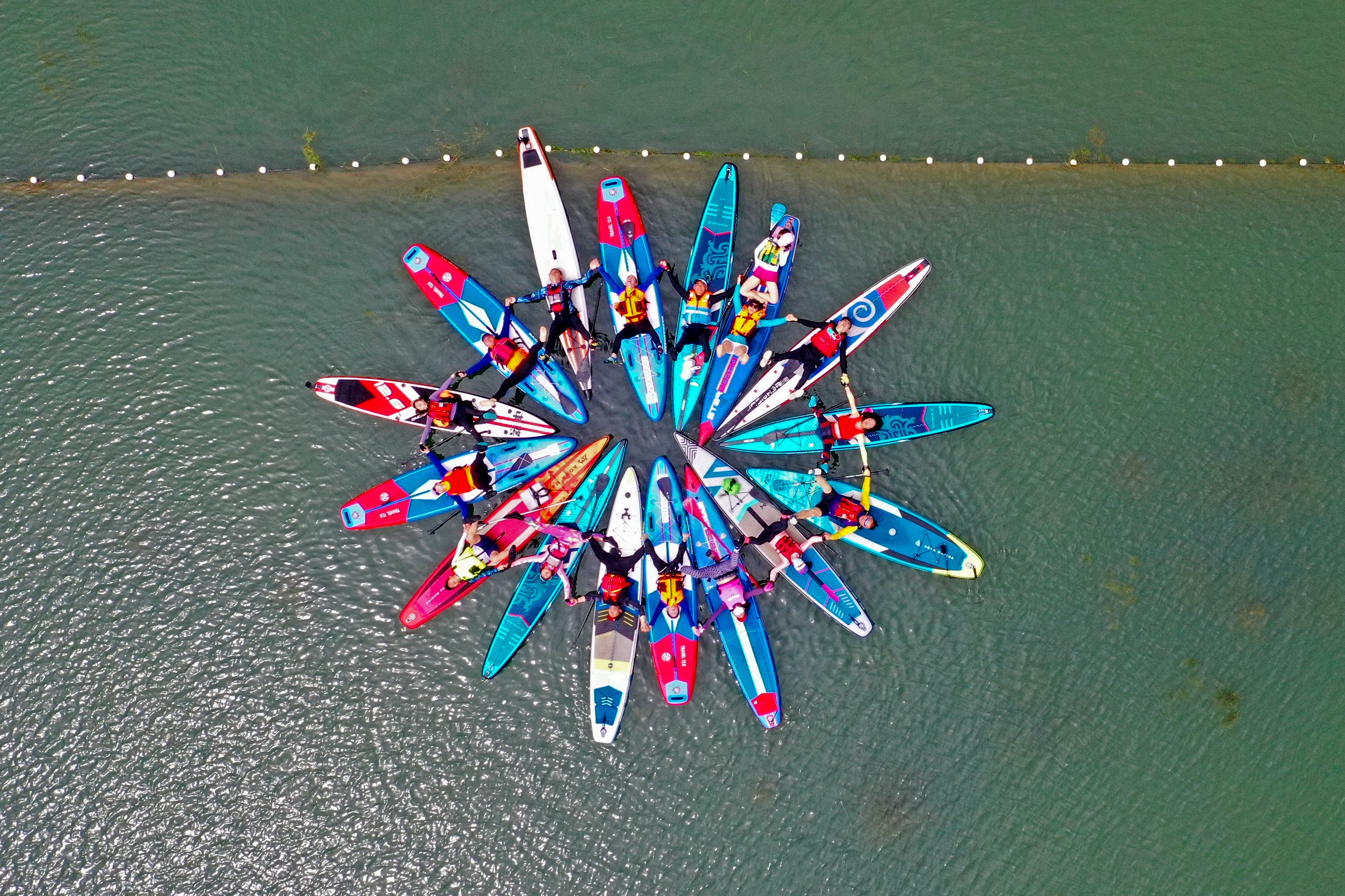 公園內(nèi)水上運(yùn)動項(xiàng)目試水。圖片來源:武漢臨空港資料庫