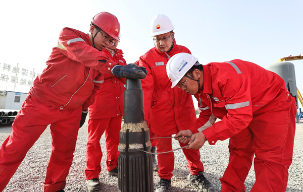 深地塔科1井鉆探作業(yè)現(xiàn)場。受訪者供圖
