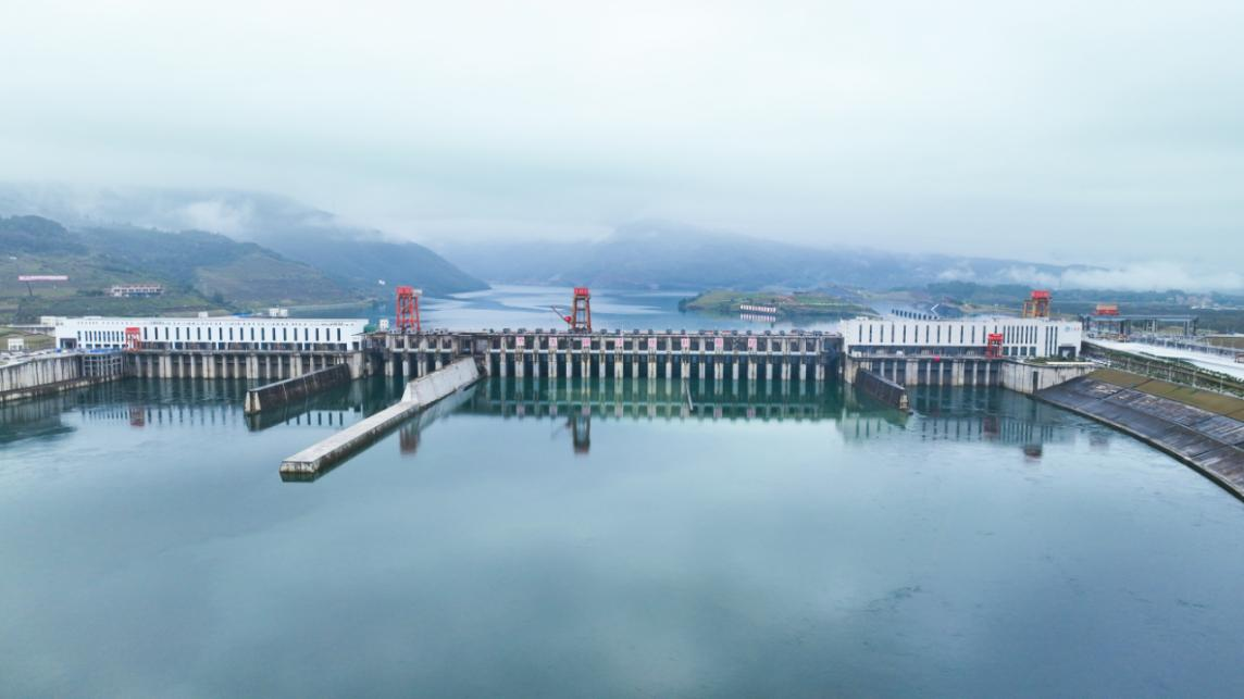初春時(shí)節(jié)的大藤峽水利樞紐。水利部供圖