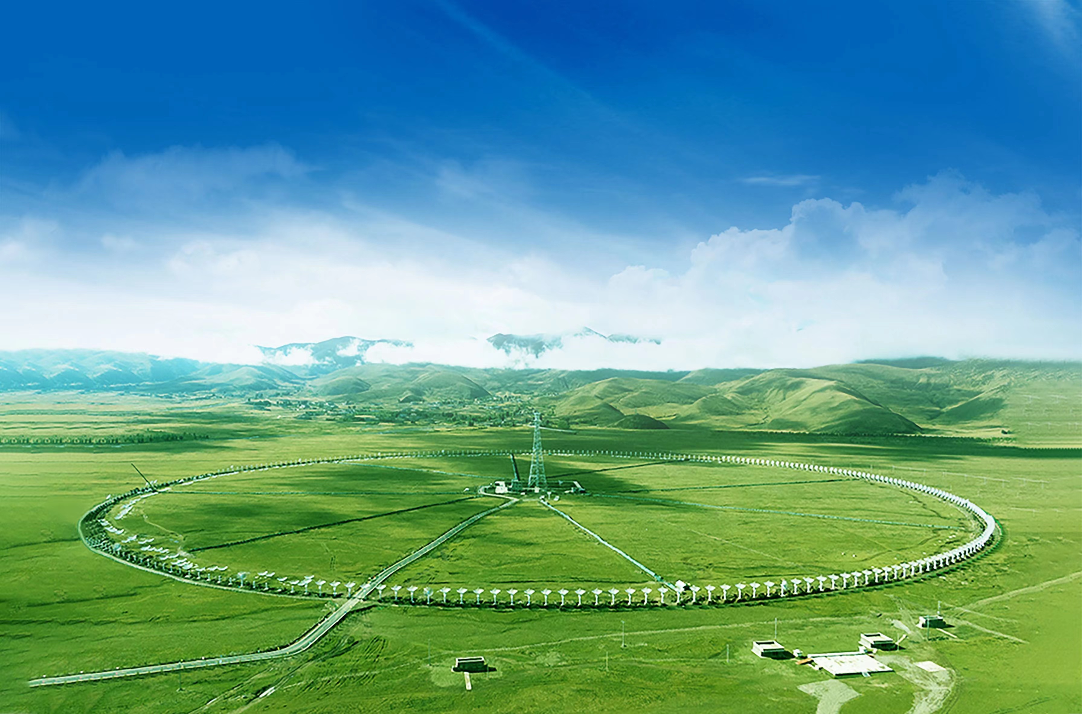 圓環(huán)陣太陽射電成像望遠鏡。中國電科供圖