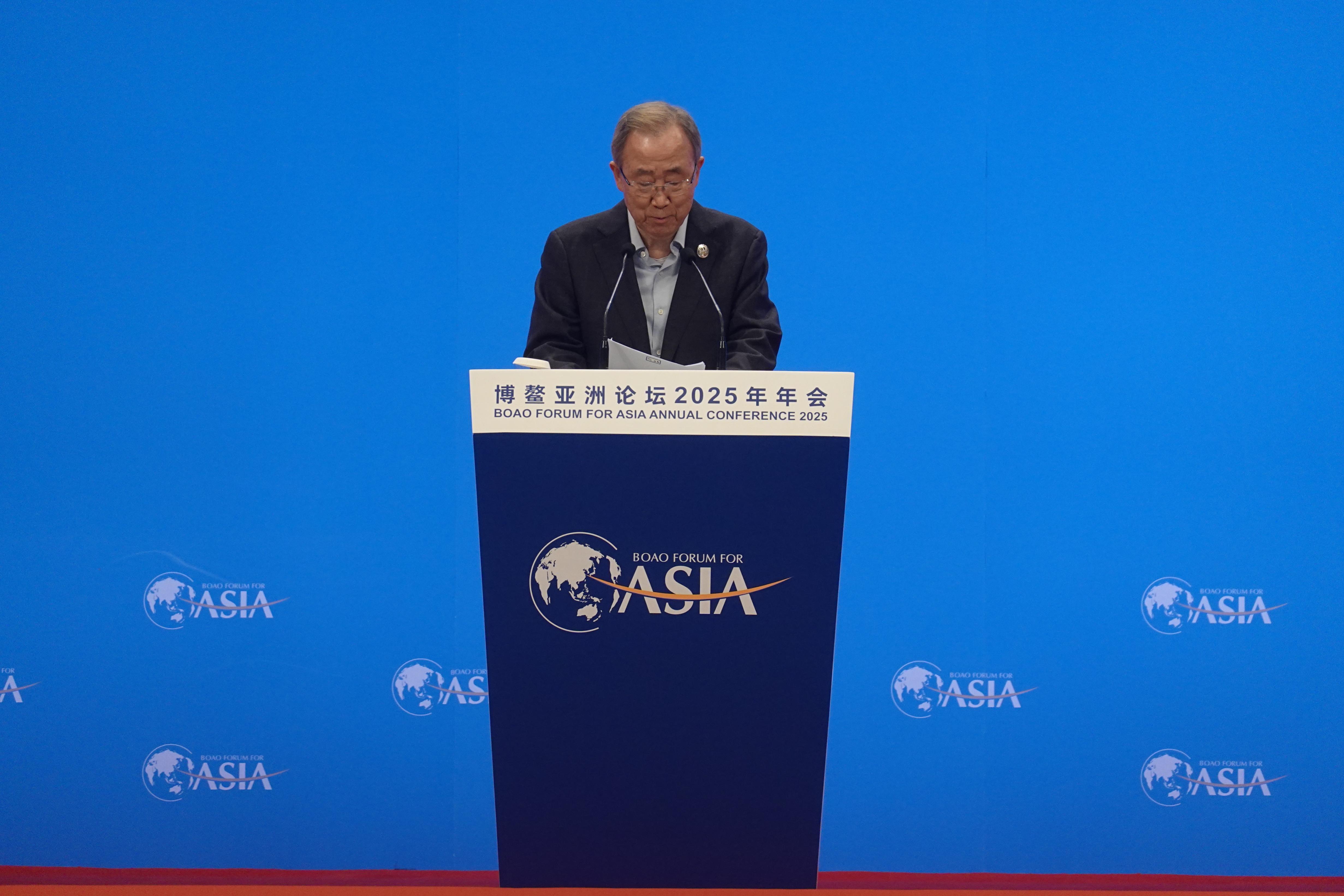 博鰲亞洲論壇2025年年會全球自由貿(mào)易港發(fā)展論壇現(xiàn)場。人民網(wǎng) 唐佳攝