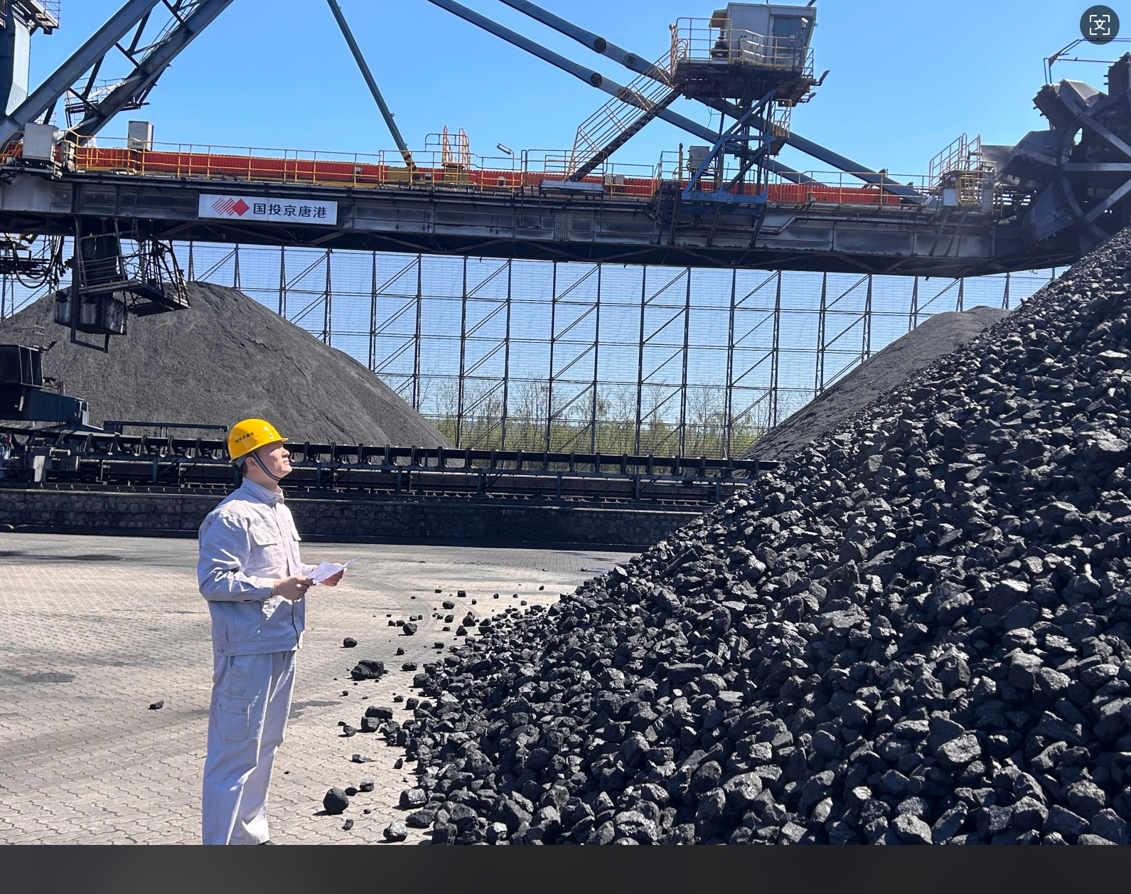 史東岳在煤炭堆場逐垛核查盤點。受訪者供圖