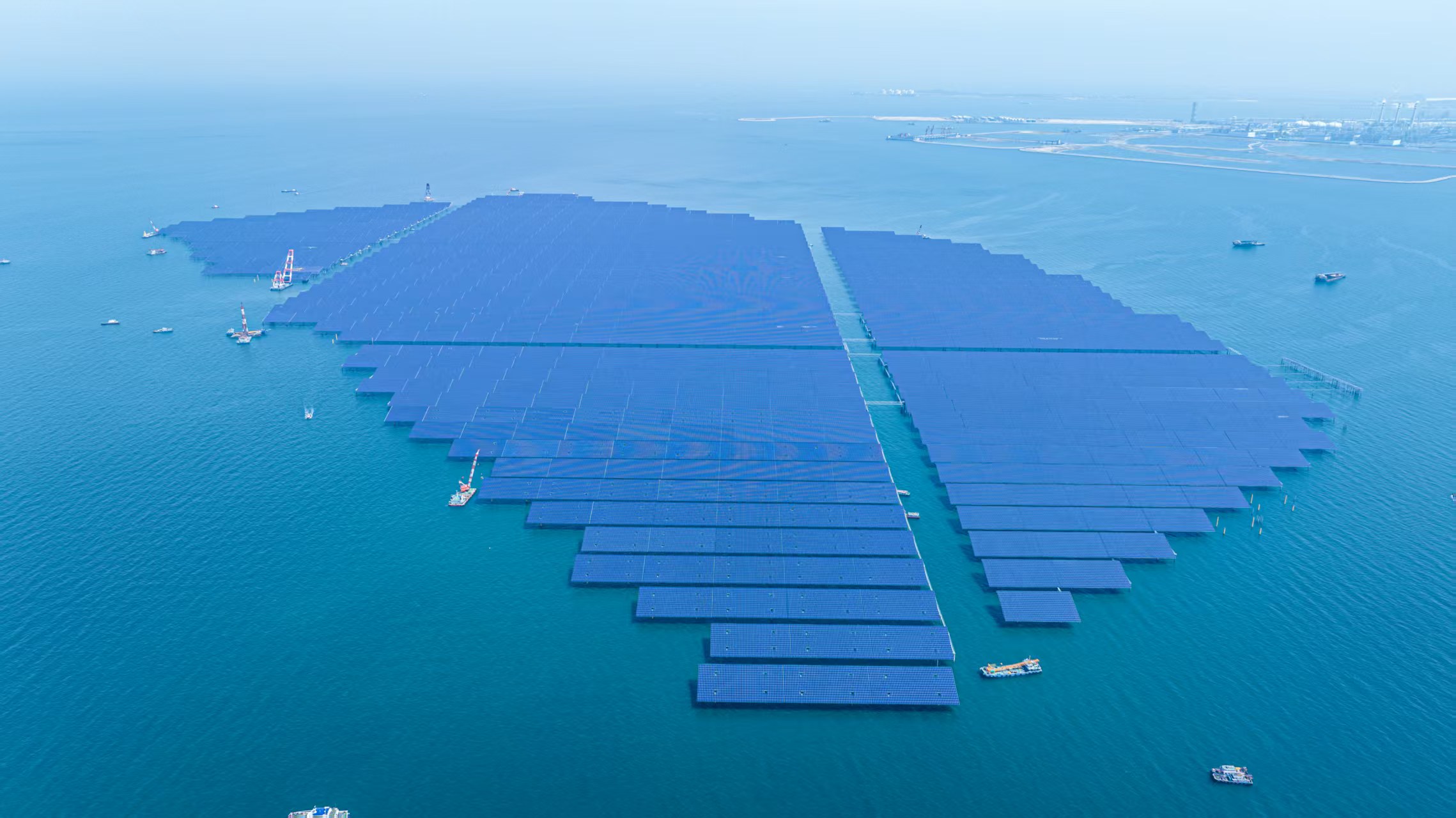 煙臺招遠400兆瓦海上光伏項目。受訪者供圖