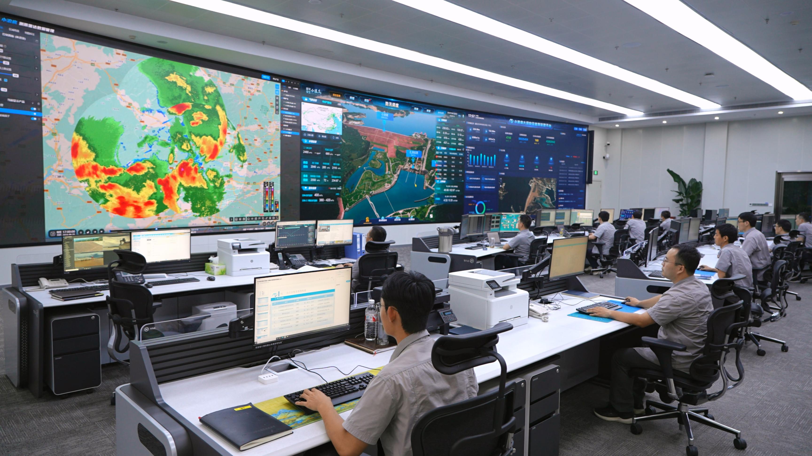 數(shù)字孿生小浪底集控中心。水利部供圖