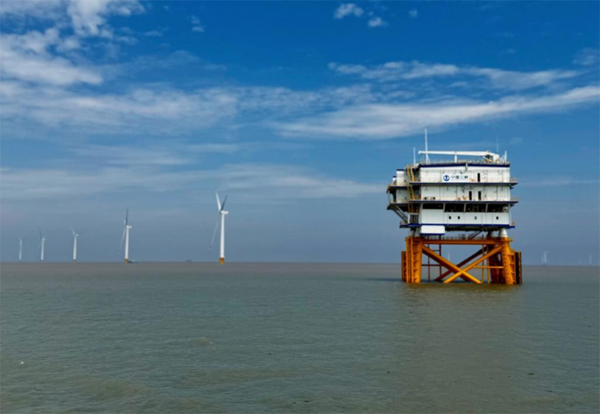 江蘇大豐800兆瓦海上風(fēng)電項(xiàng)目。受訪者供圖