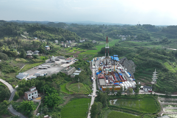 永川頁(yè)巖氣田永頁(yè)54平臺(tái)。受訪(fǎng)者供圖