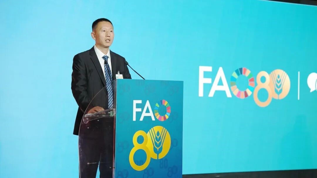 金正大在FAO 80周慶典期間發(fā)布向全球共享生物基包膜緩控釋肥技術(shù)規(guī)劃。（受訪者供圖）