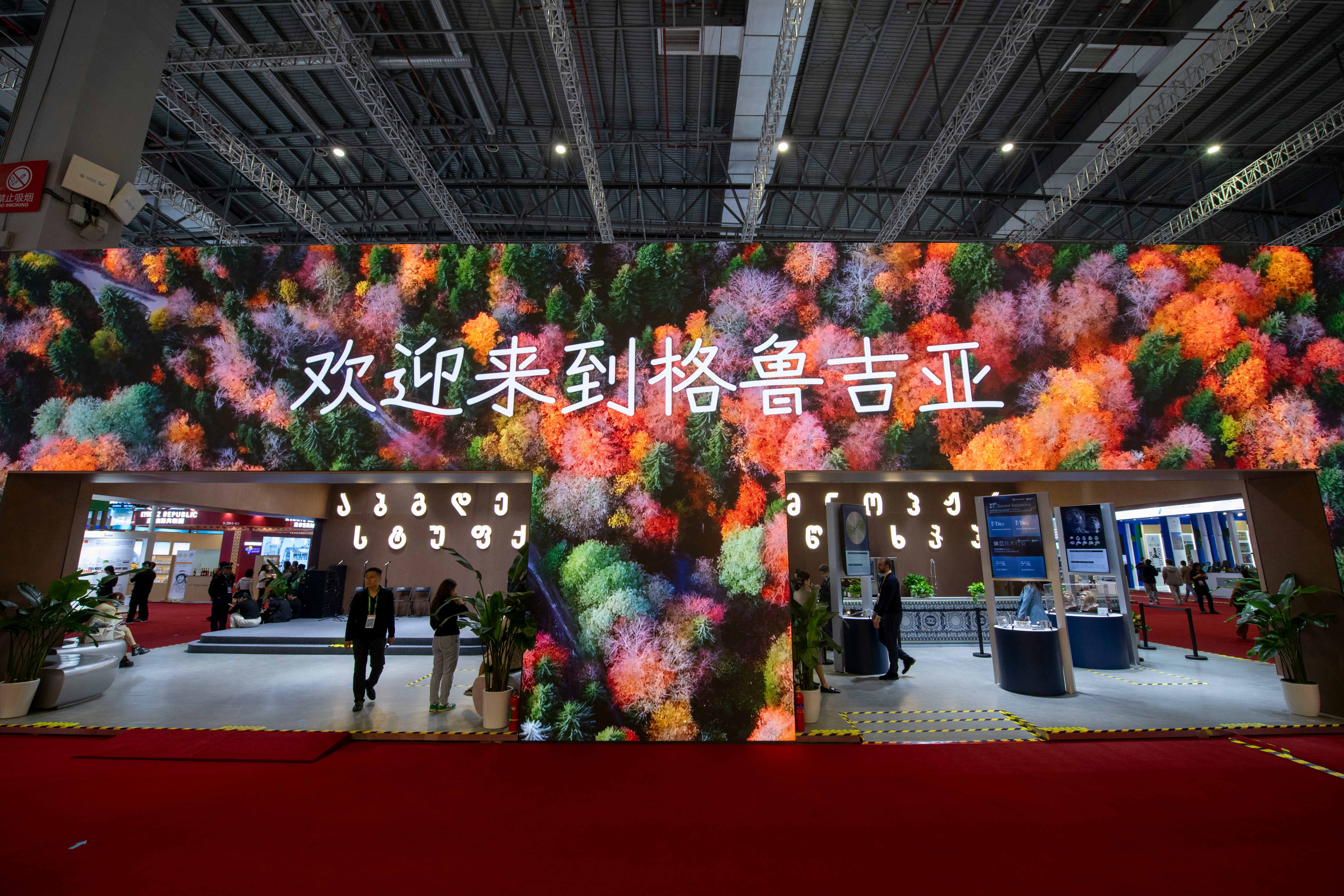 主賓國格魯吉亞亮相第八屆進(jìn)博會(huì)國家展。人民網(wǎng)記者 翁奇羽攝