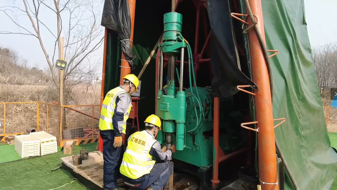 大東溝金礦鉆探工程施工現(xiàn)場。自然資源部供圖