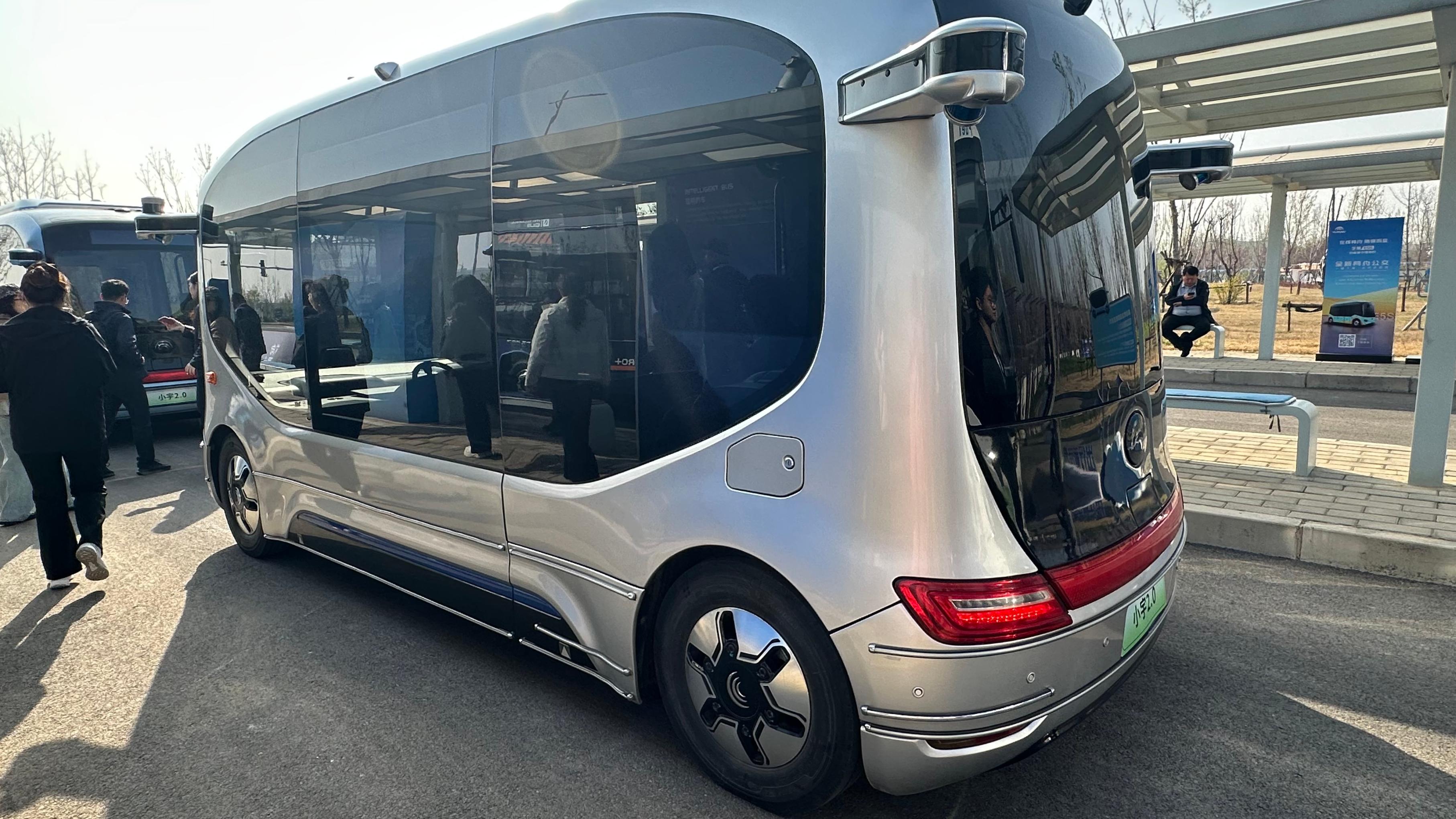 宇通“小宇”巴士L4級。人民網(wǎng)記者 王紹紹攝