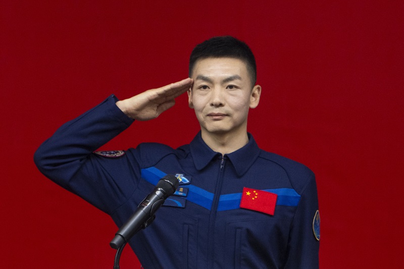 神舟二十三號(hào)航天員張志遠(yuǎn)。人民網(wǎng)記者 翁奇羽攝